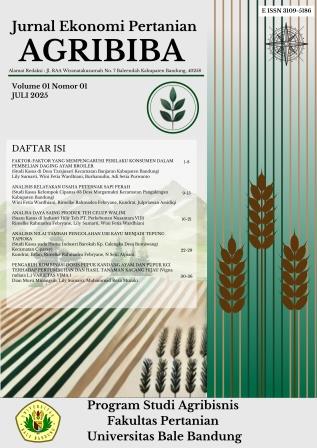 					View Vol. 1 No. 1 (2025): Jurnal Ekonomi Pertanian Agribiba Edisi Juli 2025
				